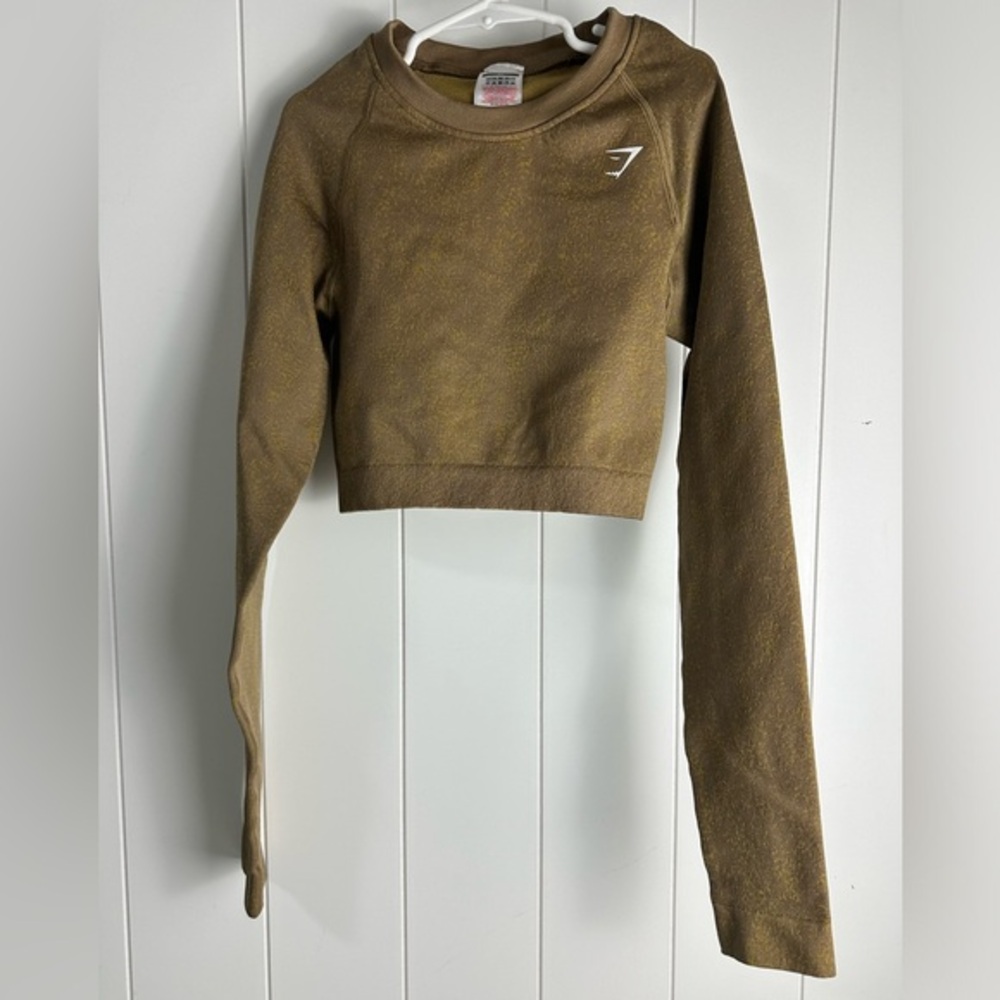 Gymshark Adapt Fleck Seamless Long Sleeve Crop Top